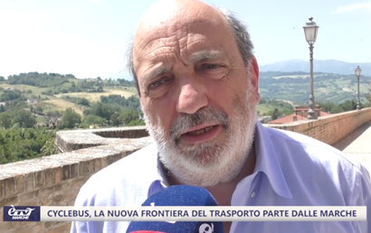 Anche ÈTv Marche parla di cycleBUS, il brevettato pulmino a pedali